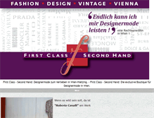 Tablet Screenshot of firstclass-secondhand.at